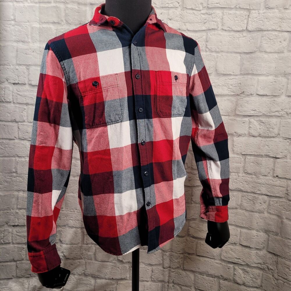 Cleveland Indians 1996 Upcycled Flannel Shirt Express Men Medium Chief Wahoo MLB - Picture 3 of 13